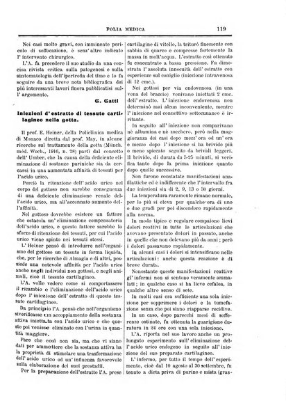 Folia medica periodico trimensile di patologia e clinica medica