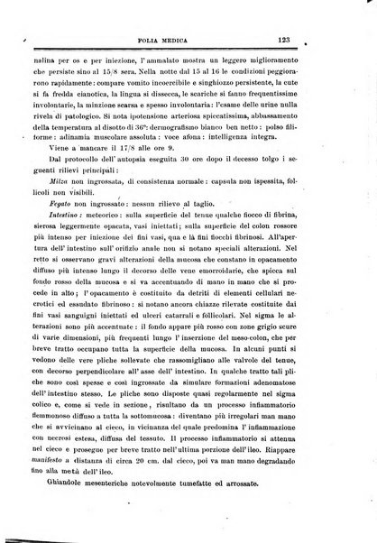 Folia medica periodico trimensile di patologia e clinica medica