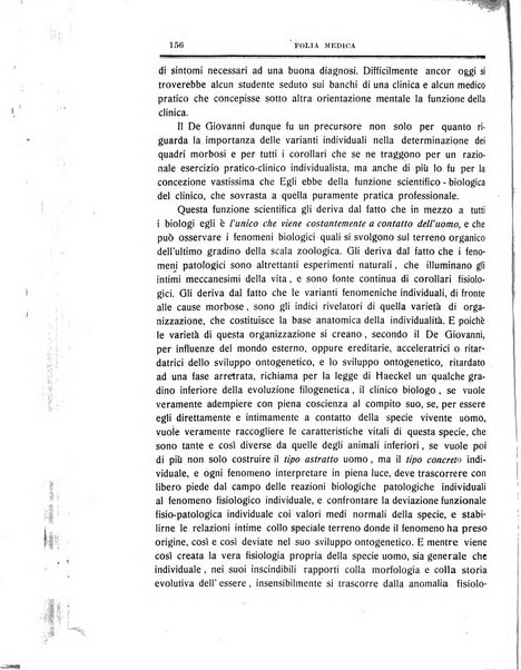 Folia medica periodico trimensile di patologia e clinica medica