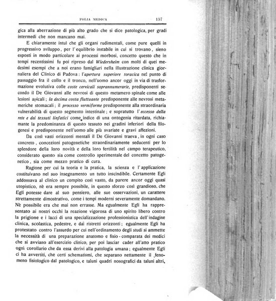 Folia medica periodico trimensile di patologia e clinica medica