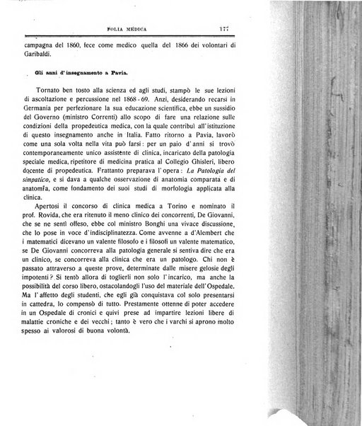 Folia medica periodico trimensile di patologia e clinica medica