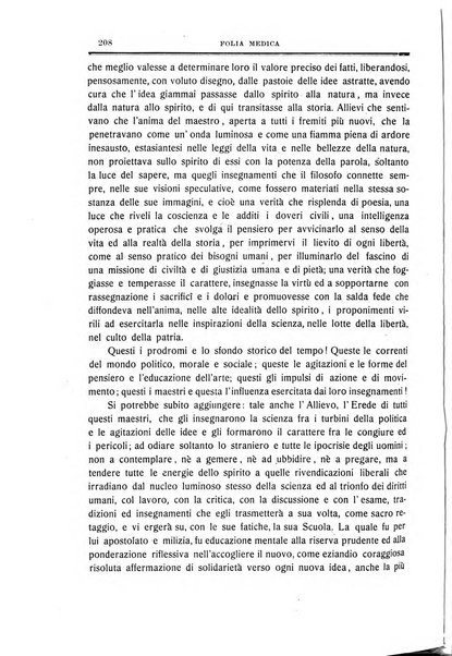 Folia medica periodico trimensile di patologia e clinica medica