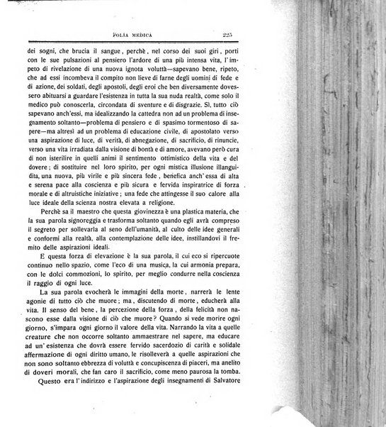 Folia medica periodico trimensile di patologia e clinica medica