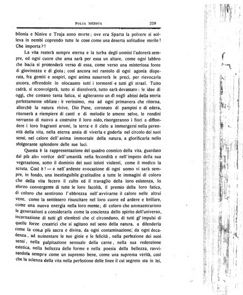 Folia medica periodico trimensile di patologia e clinica medica