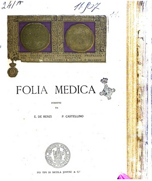 Folia medica periodico trimensile di patologia e clinica medica