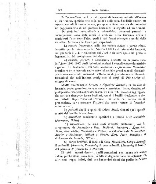 Folia medica periodico trimensile di patologia e clinica medica