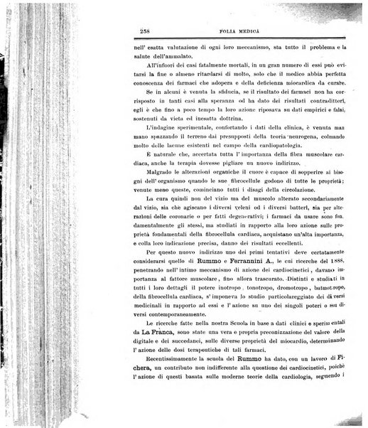 Folia medica periodico trimensile di patologia e clinica medica