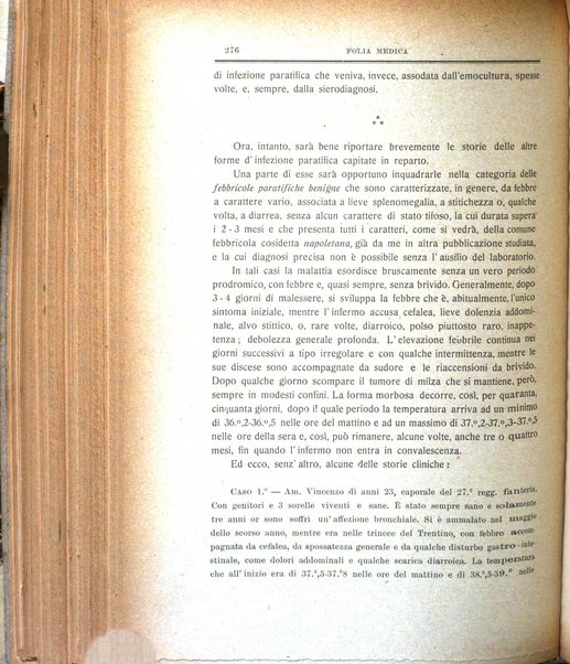 Folia medica periodico trimensile di patologia e clinica medica