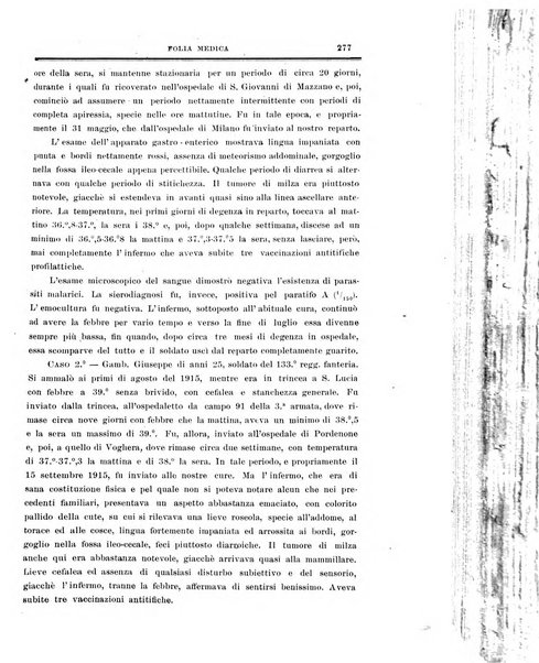 Folia medica periodico trimensile di patologia e clinica medica