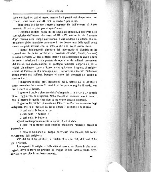 Folia medica periodico trimensile di patologia e clinica medica