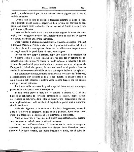 Folia medica periodico trimensile di patologia e clinica medica