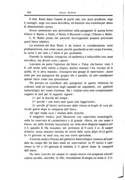 Folia medica periodico trimensile di patologia e clinica medica