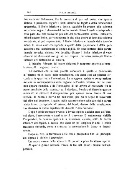 Folia medica periodico trimensile di patologia e clinica medica