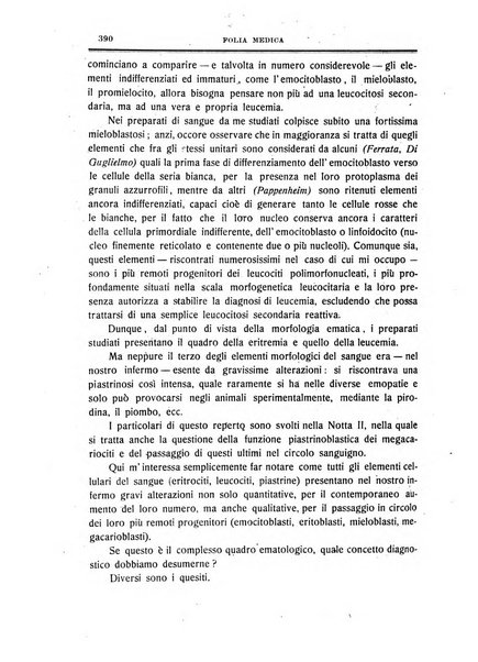 Folia medica periodico trimensile di patologia e clinica medica