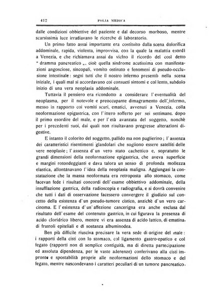 Folia medica periodico trimensile di patologia e clinica medica