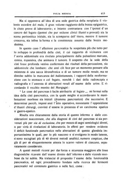 Folia medica periodico trimensile di patologia e clinica medica