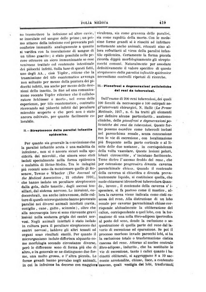 Folia medica periodico trimensile di patologia e clinica medica