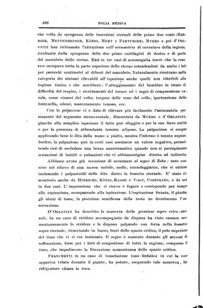 Folia medica periodico trimensile di patologia e clinica medica