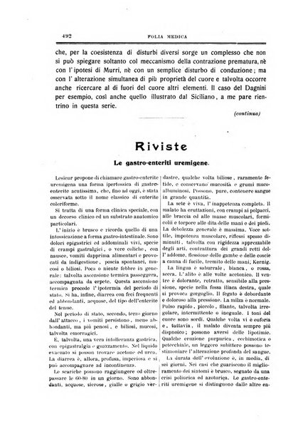 Folia medica periodico trimensile di patologia e clinica medica