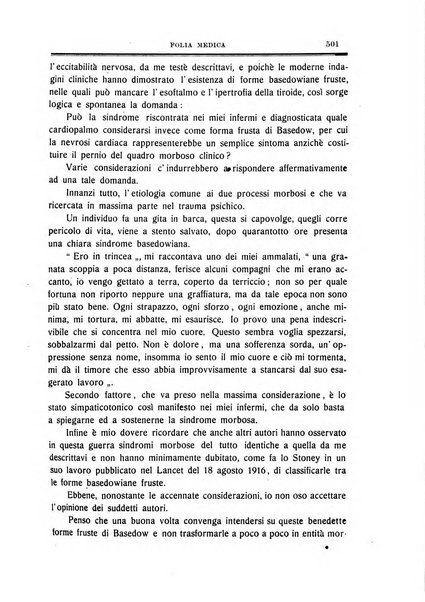 Folia medica periodico trimensile di patologia e clinica medica