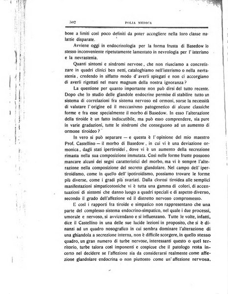 Folia medica periodico trimensile di patologia e clinica medica