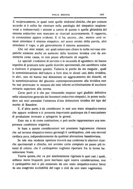 Folia medica periodico trimensile di patologia e clinica medica