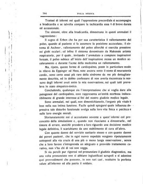 Folia medica periodico trimensile di patologia e clinica medica