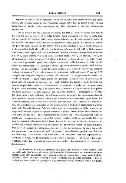 Folia medica periodico trimensile di patologia e clinica medica