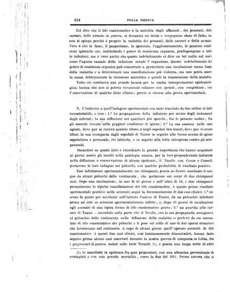 Folia medica periodico trimensile di patologia e clinica medica