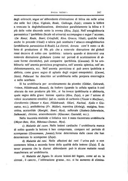 Folia medica periodico trimensile di patologia e clinica medica