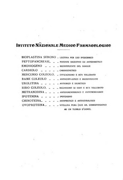 Folia medica periodico trimensile di patologia e clinica medica