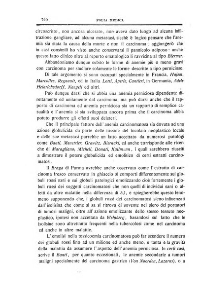 Folia medica periodico trimensile di patologia e clinica medica