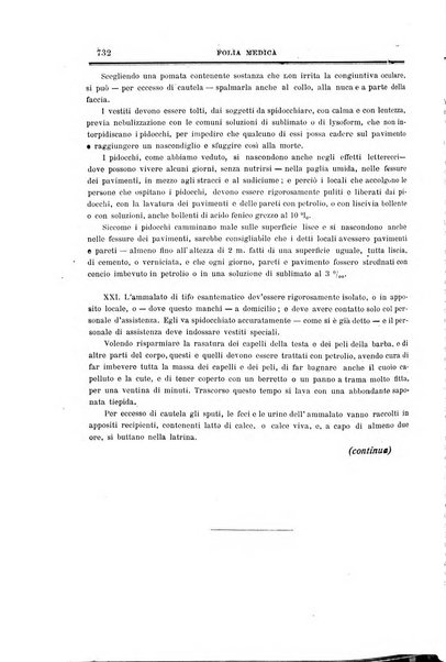 Folia medica periodico trimensile di patologia e clinica medica