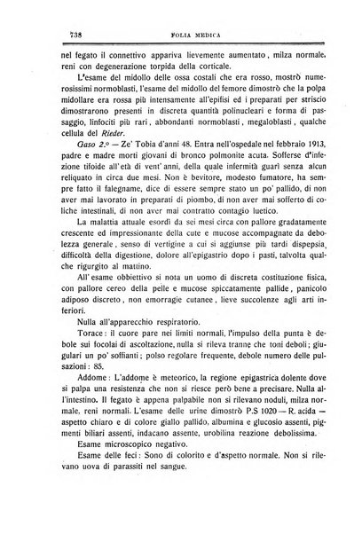 Folia medica periodico trimensile di patologia e clinica medica