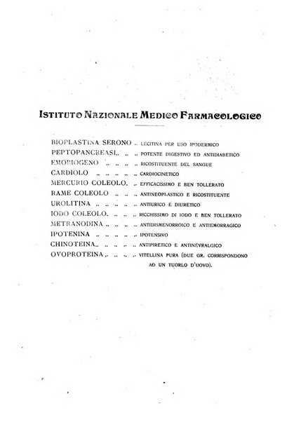 Folia medica periodico trimensile di patologia e clinica medica