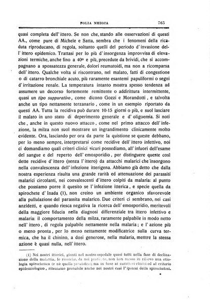 Folia medica periodico trimensile di patologia e clinica medica