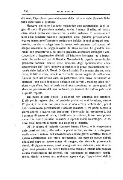 Folia medica periodico trimensile di patologia e clinica medica