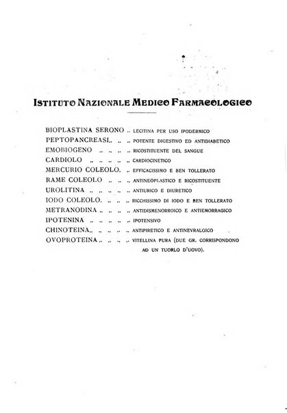 Folia medica periodico trimensile di patologia e clinica medica