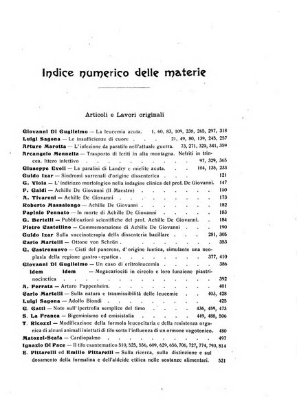 Folia medica periodico trimensile di patologia e clinica medica