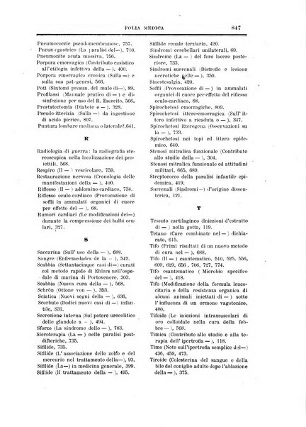 Folia medica periodico trimensile di patologia e clinica medica