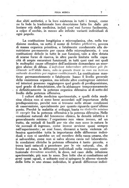 Folia medica periodico trimensile di patologia e clinica medica