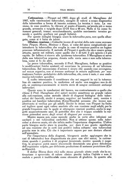 Folia medica periodico trimensile di patologia e clinica medica