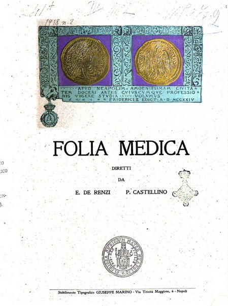 Folia medica periodico trimensile di patologia e clinica medica