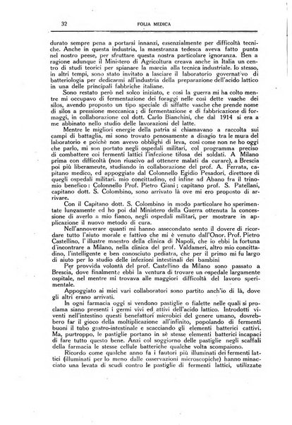 Folia medica periodico trimensile di patologia e clinica medica