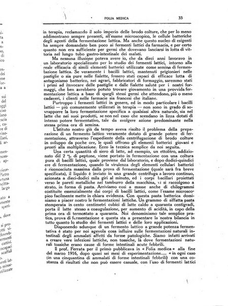 Folia medica periodico trimensile di patologia e clinica medica