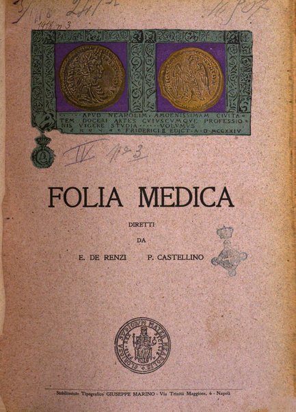 Folia medica periodico trimensile di patologia e clinica medica