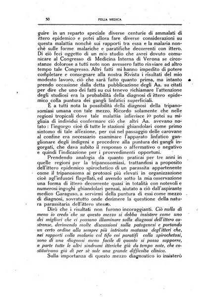 Folia medica periodico trimensile di patologia e clinica medica