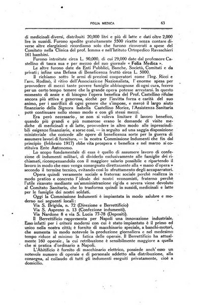 Folia medica periodico trimensile di patologia e clinica medica