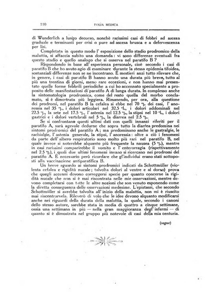 Folia medica periodico trimensile di patologia e clinica medica