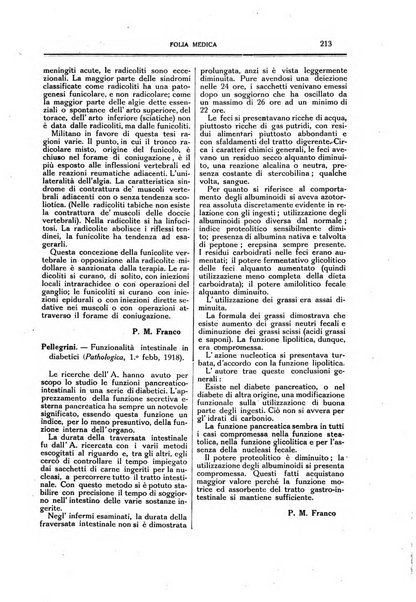 Folia medica periodico trimensile di patologia e clinica medica